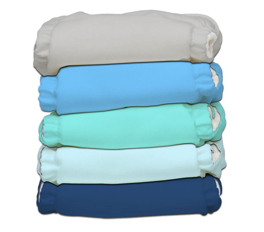 מארז חמישיית חיתולים רב פעמיים MY LOVELY PASTEL BLUE מבית צ'רלי בננה