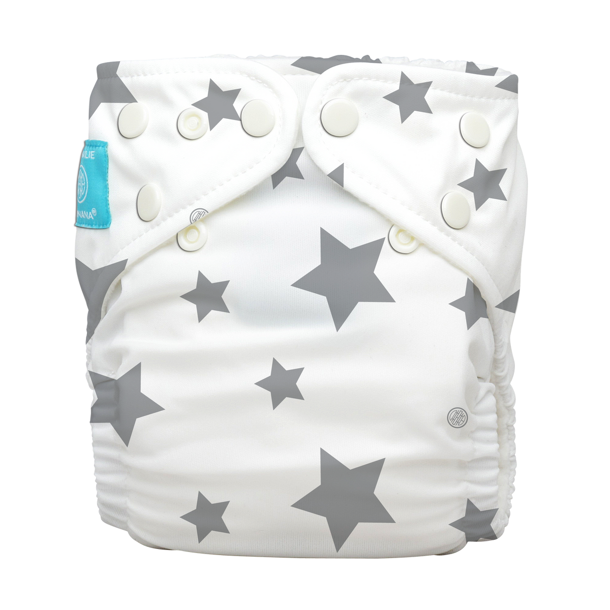 חיתול רב פעמי GREY STAR ON WHITE