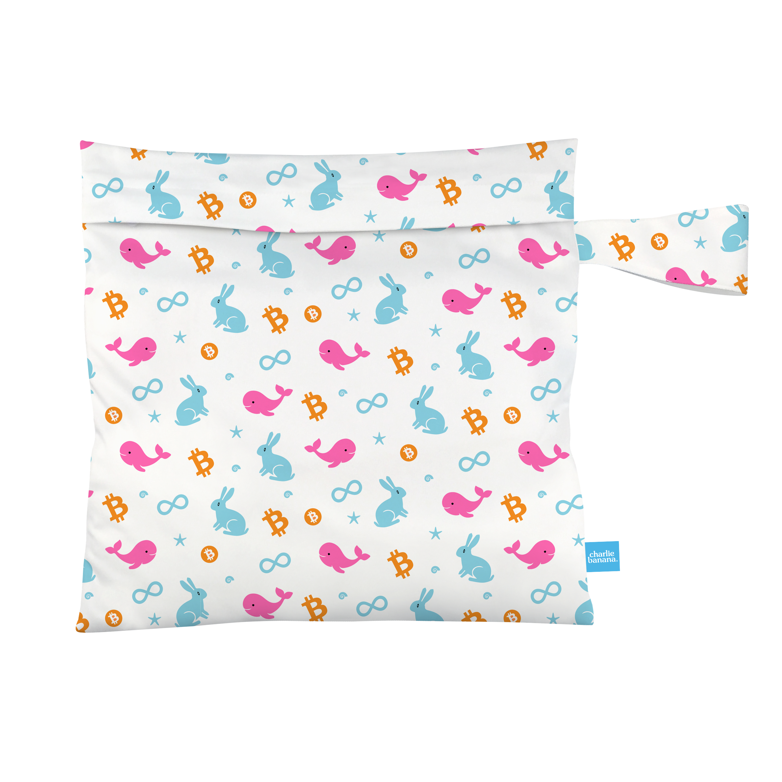 שק כביסה קטן לדרך LITTLE WHALES PINK