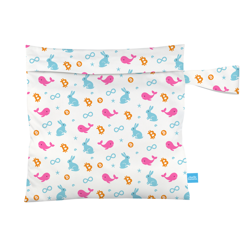שק כביסה קטן לדרך LITTLE WHALES PINK