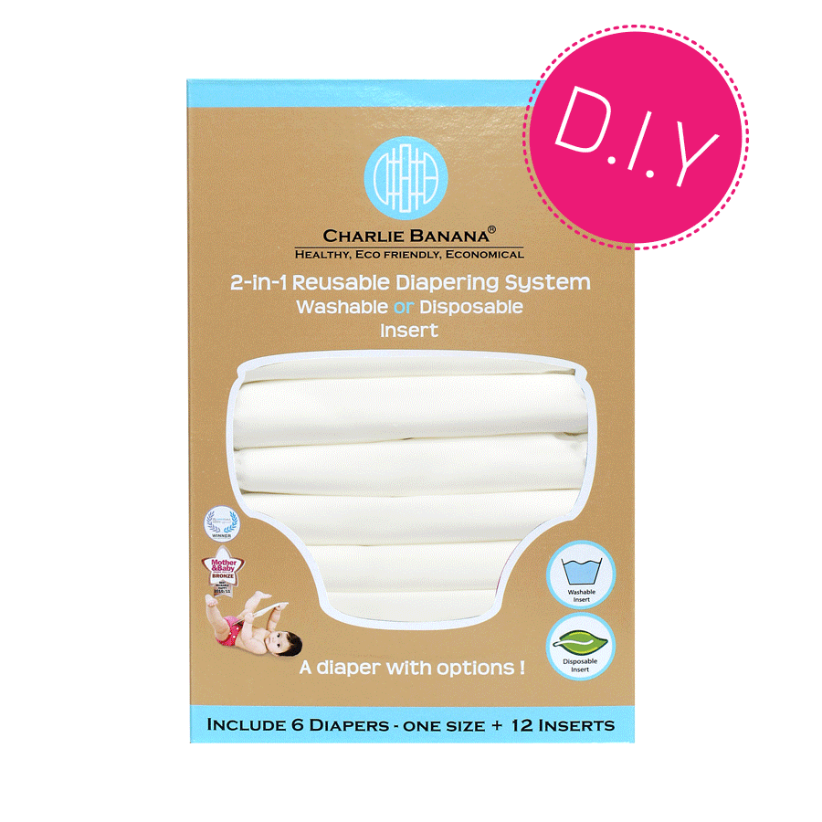 מארז שישיית חיתולים רב פעמיים DIY מבית צ'רלי בננה